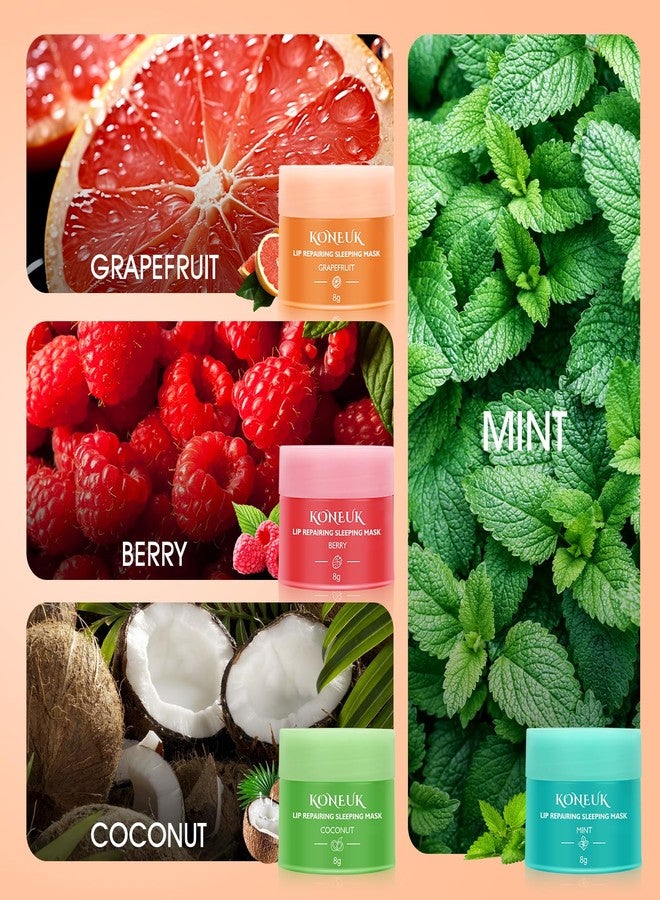 KONEUK 12 Pack Lip Sleeping Mask Set, Overnight Lip Treatment, Nourish and Hydrate Lip Mask With Vitamin C and Coconut Oil, Lip Balm for Dry Lips, Reduce Lip Lines and Improve Lip Color - Image 4